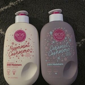 eos Peppermint Cashmere & Caramel Cashmere Lotion Duo - Pink & Mauve Bottles